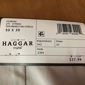 Haggar Big and Tall men’s no iron slacks.